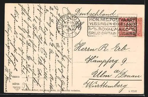 AK Rotterdam, Rijnhaven aus der Vogelschau