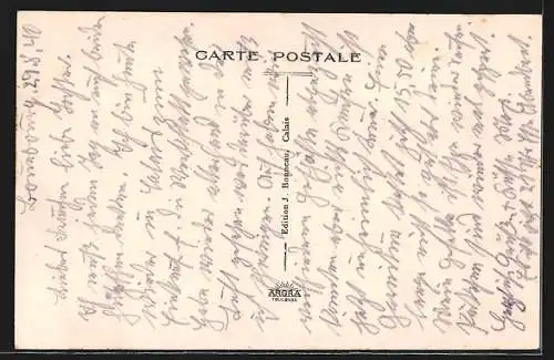 Mondschein-AK Calais, Un coin du Port