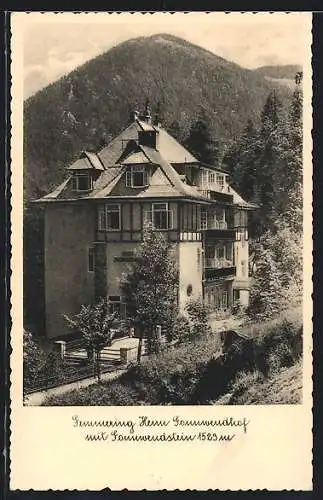AK Semmering, Heim Sonnwendhof mit Sonnwendstein