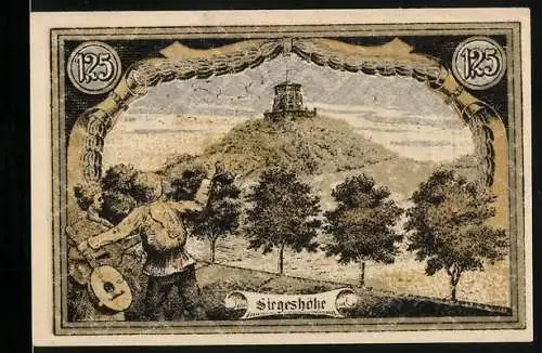 Notgeld Hohenfriedeberg, 1,25 Mark, Siegeshöhe, Portrait