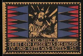 Notgeld Eutin 1921, 50 Pfennig, Münzen für den Kaiser, Kelche