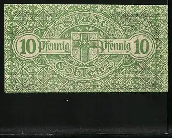 Notgeld Coblenz 1920, 10 Pfennig, Wappen