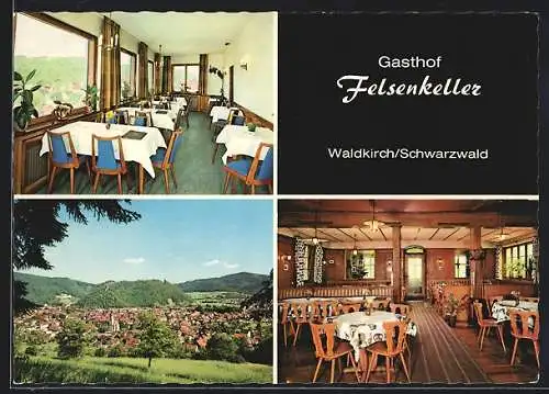 AK Waldkirch / Breisgau, Gasthof Felsenkeller, Ortsansicht
