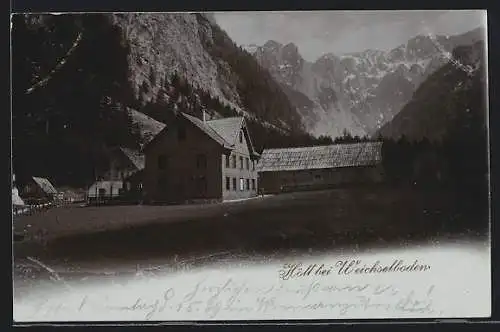 AK Weichselboden, Blick zum Gasthaus Höll