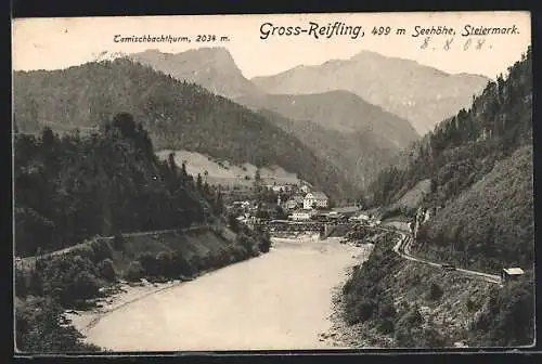 AK Gross-Reifling, Totalansicht mit Tamischbachturm