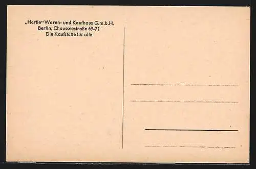 AK Berlin-Wedding, Hertie Kaufhaus, Chausseestrasse 69-71