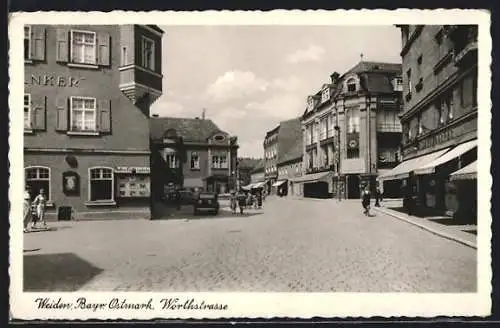 AK Weiden / Bayer. Ostmark, Wörthstrasse & Gasthaus Anker