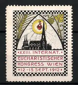 Reklamemarke Wien, XXIII. Internat. Eucharistischer Kongress 1912, Kirche & Gnadenbild