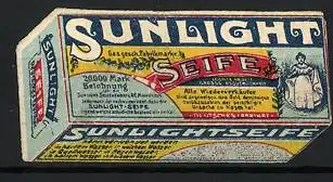 Reklamemarke Sunlight-Seife, Seifen-Schachtel