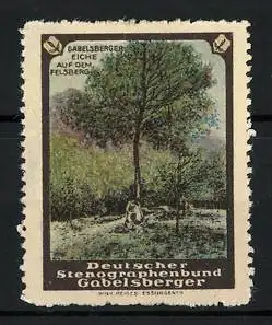 Reklamemarke Felsberg, Gabelsberger Eiche, Deutscher Stenographenbund Gabelsberger