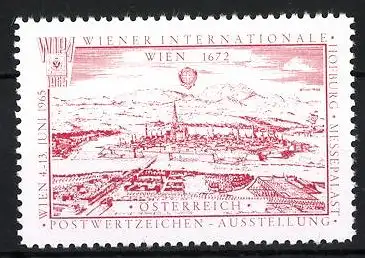 Reklamemarke Wien, Internationale Postwertzeichen-Ausstellung WIPA 1965, Wien um 1672