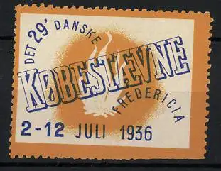 Reklamemarke Fredericia, 29. Danske Kobestaevne 1936, Lagerfeuer