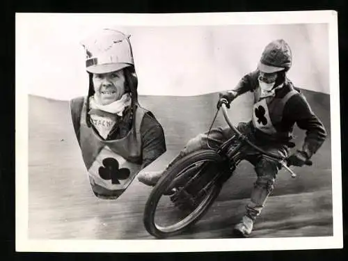 Fotografie Motorrad Speedway Rennmotorrad Preston Speedway Team und Rennfahrer Portrait Jack Parker