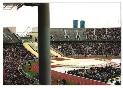 17 Fotografien unbekannter Fotograf, Ansicht Berlin-Westend, Papst Johannes Paul II. am 23 Juni 1996 im Olympiastadion