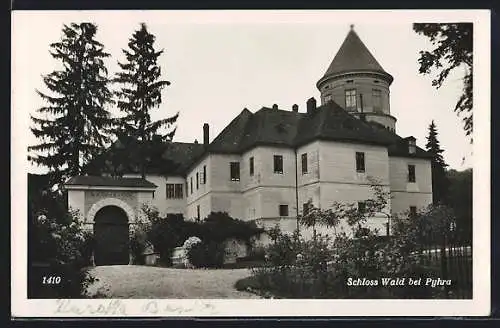 AK Schloss Wald, Partie mit Eingangstor