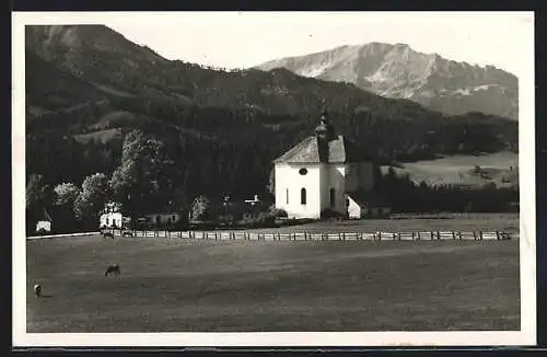 AK St. Sebastian bei Mariazell, Kirche und Weide