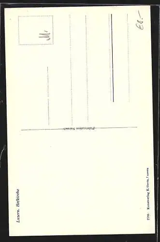 AK Luzern, Blick zur Hofkirche