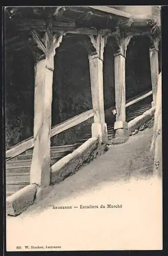 AK Lausanne, Escaliers du Marché