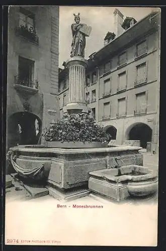 AK Bern, Partie am Mosesbrunnen