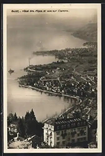 AK Glion, Hotel des Alpes et vue sur Clarens