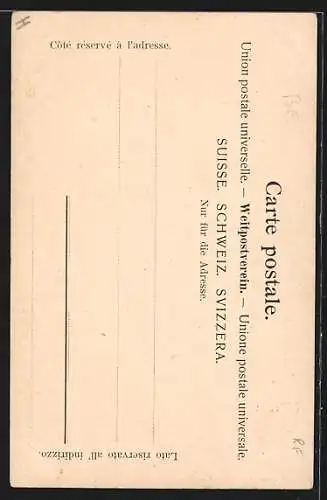 AK Mürren, Ortsansicht aus der Vogelschau