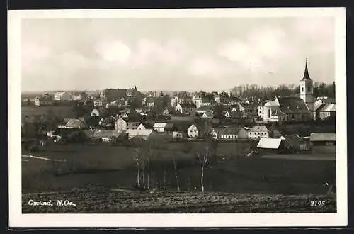 AK Gmünd, Panorama mit Kirche