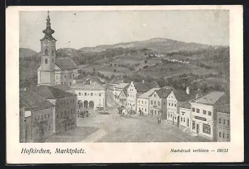 AK Hofkirchen, Blick auf den Marktplatz