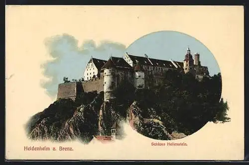 AK Heidenheim / Brenz, Blick zum Schloss Hellenstein