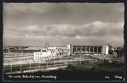 AK Heidelberg / Neckar, Blick auf den neuen Bahnhof