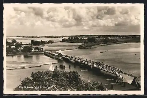 AK Kappeln / Schlei, Ortsansicht mit Schleibrücke
