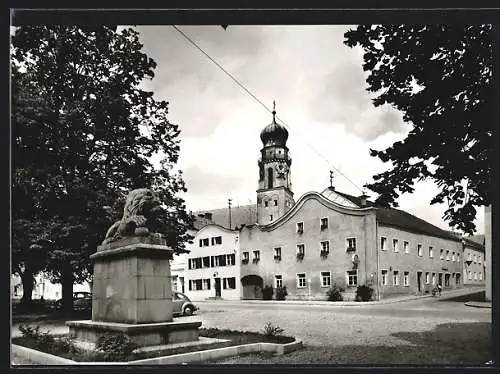 AK Griesbach /Rott, Drogerie, Kirche, VW Käfer