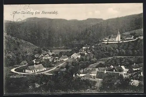 AK Ober-Meisling im Kremstal, Teilansicht mit Kirche
