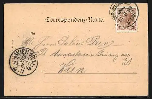 AK Oberhollabrunn, Ortsansicht im Jahre 1848