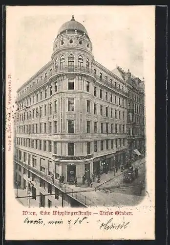 AK Wien, Tiefer Graben Ecke Wipplingerstrasse
