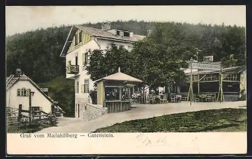 AK Gutenstein, Gasthaus J. Galler auf dem Mariahilfberg