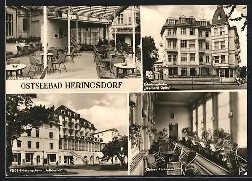 AK Heringsdorf / Seebad, FDGB-Erholungsheim Gerhard Opitz, FDGB-Erholungsheim Solidarität