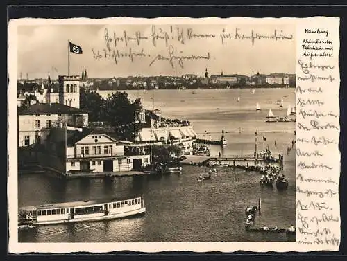 AK Hamburg, Uhlenhorster Fährhaus mit Aussenalster, 