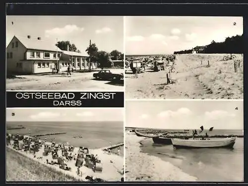 AK Zingst / Ostsee, FDGB Erholungsheim Stranddistel, Strandpartie