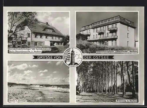 AK Neuhaus / Ostsee, FDGB Erholungsheim Lebensfreude, Betriebskinderferienlager VEB Fernsehelektronik Oberschöneweide