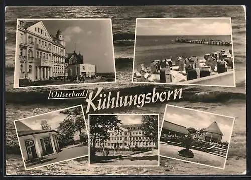 AK Kühlungsborn, Strand, Lesehalle, Strassenpartie