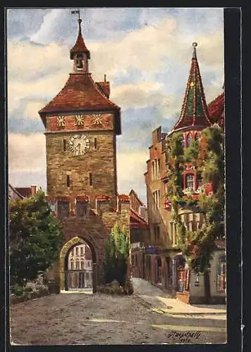 Künstler-AK Vinzenz Marschall: Konstanz, Das Schnetztor