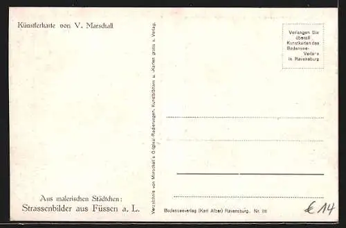 Künstler-AK Füssen, Strassenbilder aus Füssen a. Lech
