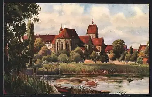Künstler-AK Vinzenz Marschall: Insel Reichenau, Münster