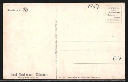 Künstler-AK Vinzenz Marschall: Insel Reichenau, Münster