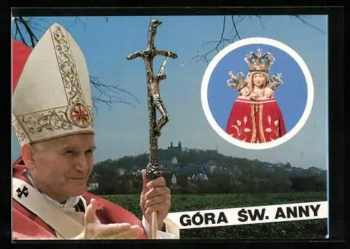 AK Góra Sw. Anny, Sanktuarium, Madonna, Papst Johannes Paul II.