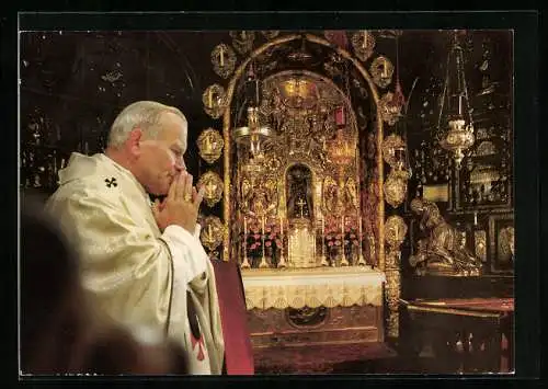 AK Altötting, Papstbesuch 1980, Papst Johannes Paul II. in der hl. Kapelle