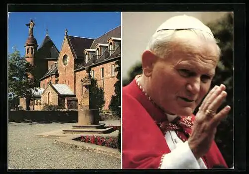 AK Mont Ste-Odile, Papstbesuch 1988, Kirche, Papst Johannes Paul II.