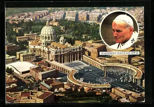 AK Papst Johannes Paul II., Totale der Vatikanstadt