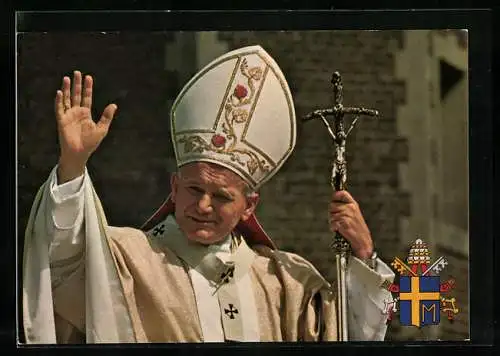 AK Papst Johannes Paul II. in päpstlicher Kleidung