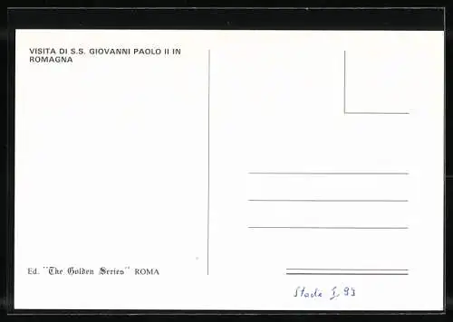 AK Romagna, Papst Johannes Paul II. auf einer Tribüne